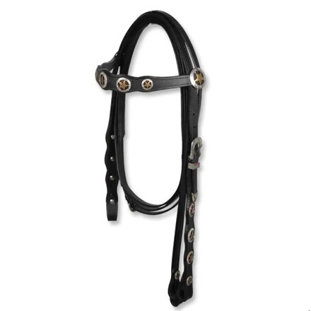 Bridle with Star Conchos černa