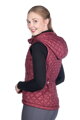 Quilted vest -Stella- bordová