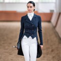 DRESSAGE TAILCOAT CUSTOM CRYSTALLIZED modrý