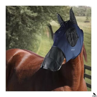 Fly Mask in Lycra with Mesh for Eyes and Nose modrá