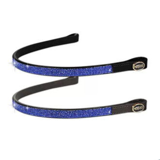 Horses Blue Strass Browband