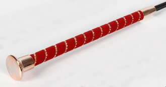 Drezurní bič sametový Rosegold 100cm