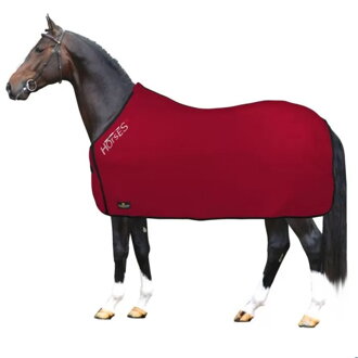 Základná fleecová deka Horses červená