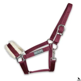 Horses Winry Halter s kožušinou bordová