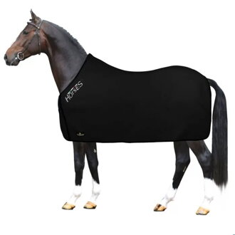 Základná fleecová deka Horses černa