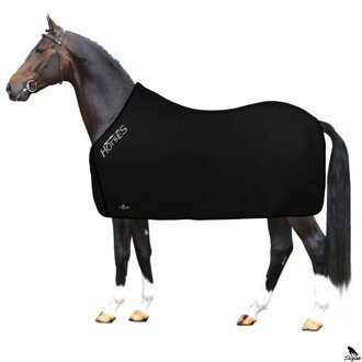 Základná fleecová deka Horses černa