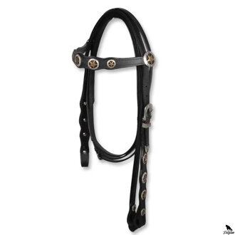 Bridle with Star Conchos černa