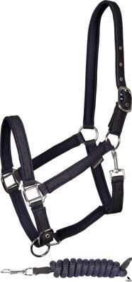 Halter set Glitter modrý