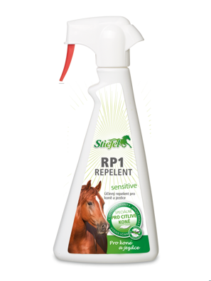 Repelent RP1 Sensitive - Sprej bez alkoholu pro koně s citlivou kůží 500ml