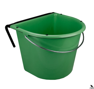 Krmný žlab 15 l s háčkem a rukojetí zelený