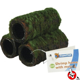 SF tunel/dům pro krevety s mechem M 13,2 cm x 8,4 cm