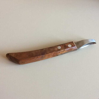 Nůž se smyčkou na kopyto DŘEVĚNÁ RUČKA