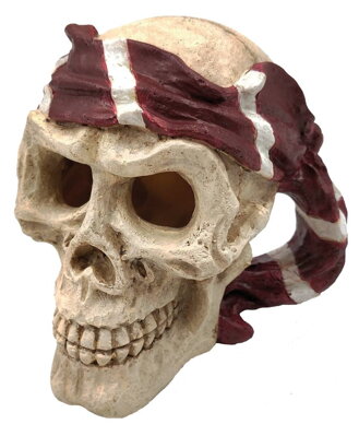  Skull Red pirate 15x13x14cm