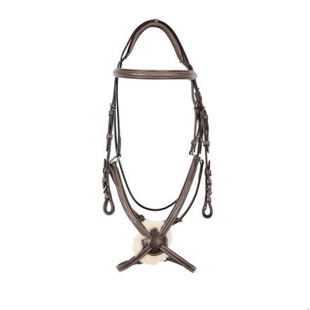 BRIDLE WITH MEXICAN NOSE tm.hnedá