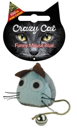 Srandovní myš Crazy Cat Světle modrá