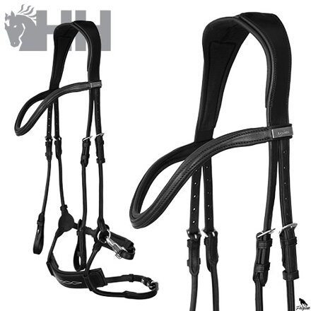 LEXHIS MENDI ANGLICKÁ UZDA S GUMOVÝMI OŤAŽAMI čierna LEXHIS MENDI ANGLICKÁ UZDA S GUMOVÝMI OŤAŽAMI čierna