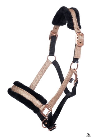 Hlavový golier -Rosegold Glitter- Štýl