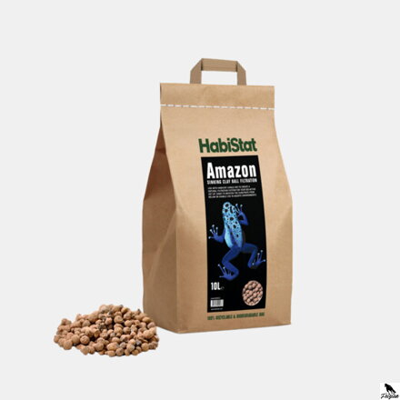 HABISTAT AMAZON POROUCEJÍCÍ HLINOVÁ KOULE FILTRAČNÍ PODKLAD 10 LITRŮ.