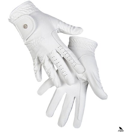 Jazdecké rukavice -Grip- Style biele