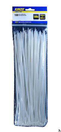 Spojka na kabely/stahovací pásky, Nylon 2,5x100mm - 100ks černé