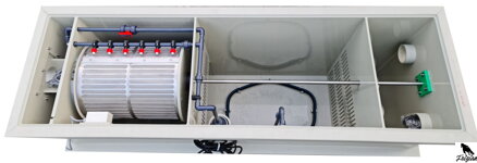 Kombinovaný bubnový filter CF35 s integrovanou biokomorou + komorou čerpadla Kombinovaný bubnový filter CF35 s integrovanou biokomorou + komorou čerpadla