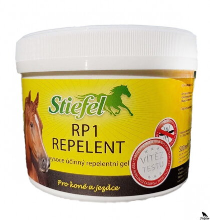 RP1 Repelent gel pro koně a jezdce, Nádobka se houbou 500ml