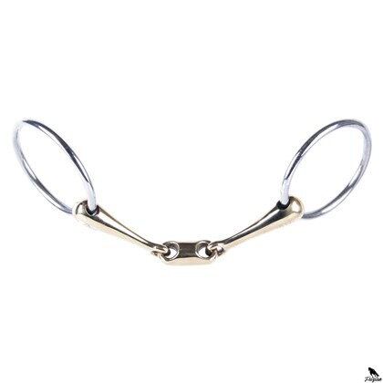 Dvoukloubové udidlo Gold Brass 20mm