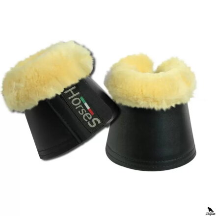 Horses Neoprén & Merinos Bell Boots černe
