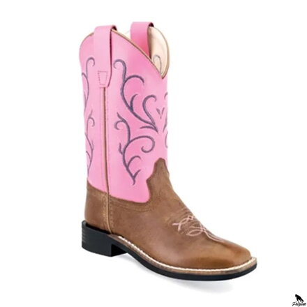 Old West Youth Western Boots Pink