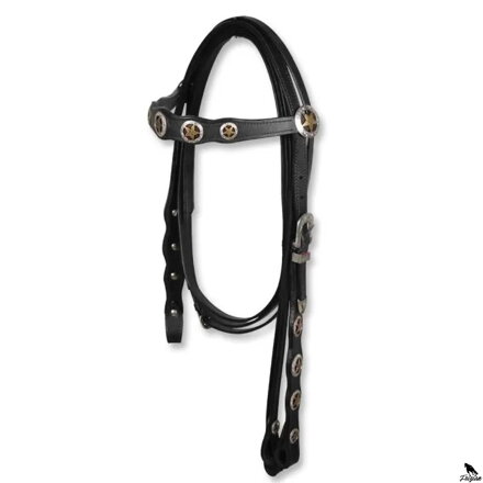 Bridle with Star Conchos černa
