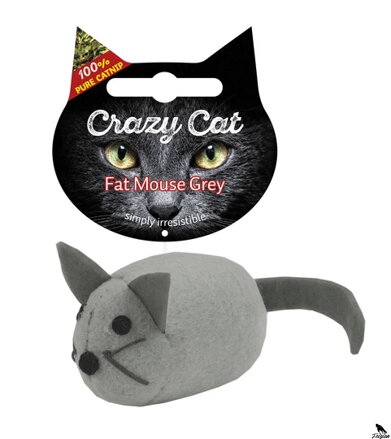 Crazy Cat Fat Mouse sivá
