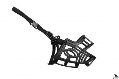 Flexy plastový náhubek délka 29cm, řemínek: 42-57cm