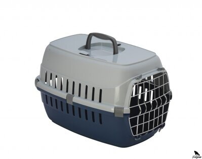 TRANSPORTER, kovová dvířka, rozměr .48,5cm námořnická modrá.Max 8kg