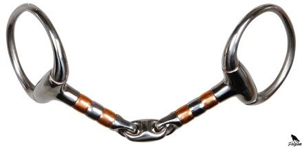 Dvoukloubové udidlo Copper rollers 13mm