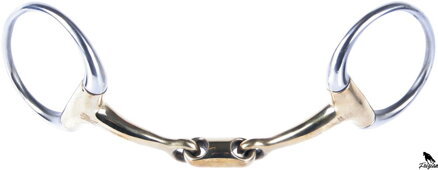 Dvoukloubové udidlo Gold Brass 13mm