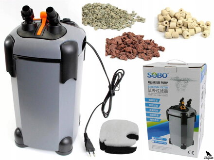 SOBO Externý filter 1000l / h 10W s UV 9W AKVÁRIUM DO 250L 