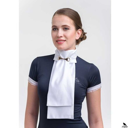 JÍZDECKÝ Plastron RŮŽOVÉ ZLATÉ KONSKÉ udidlo - CAVALLIERA