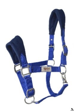 HH DVOJITÝ PALSTROVANÝ NYLONOVÝ S FLÉCOVOU PODŠÍVOU A KARABÍNOU modrá