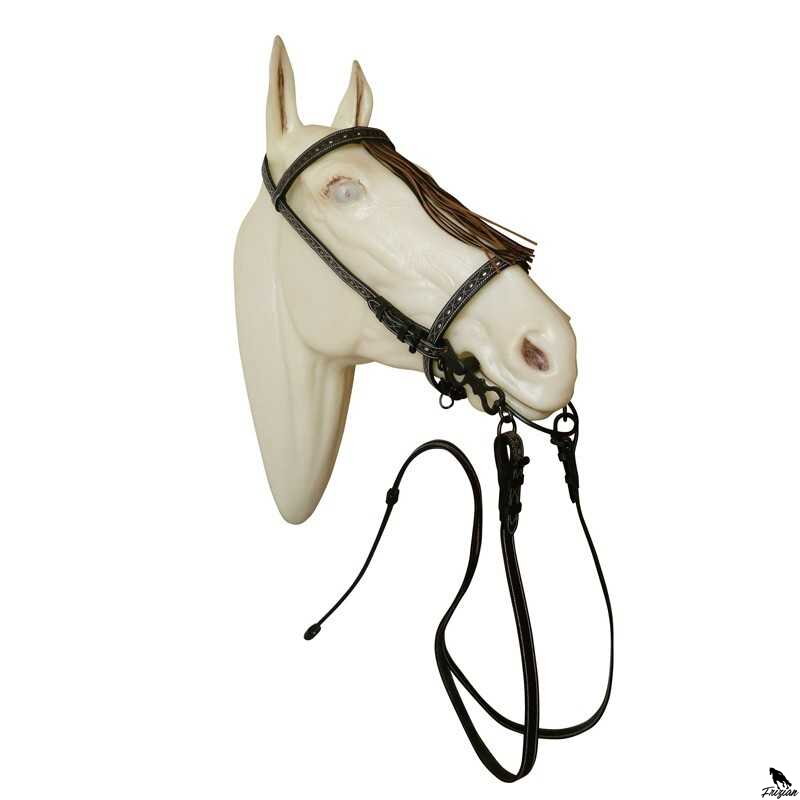EKONOMICKÁ OZDOBENÁ ŠPANIELSKA UZDA S OŤAŽAMI veľ FULL