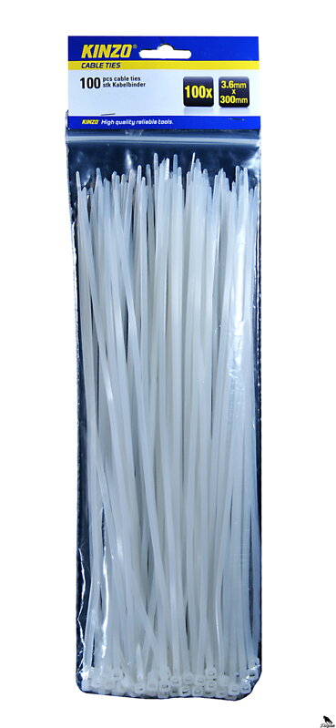 Spojka na kabely/stahovací pásky, Nylon 2,5x100mm - 100ks černé