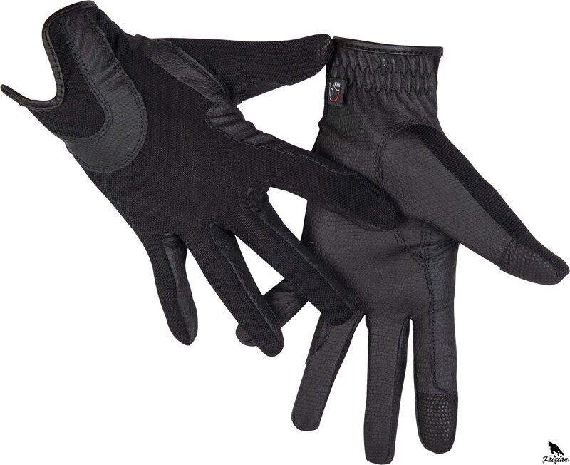 Jezdecké rukavice - Grip Mesh- černé