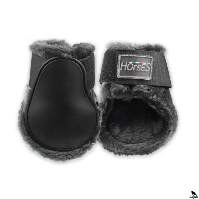 Horses Fur Fetlock Boots černe