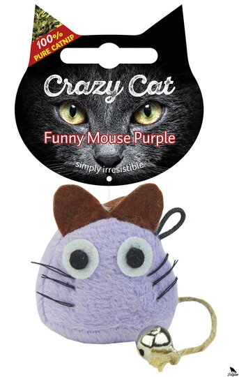 Crazy Cat Funny Mouse fialová